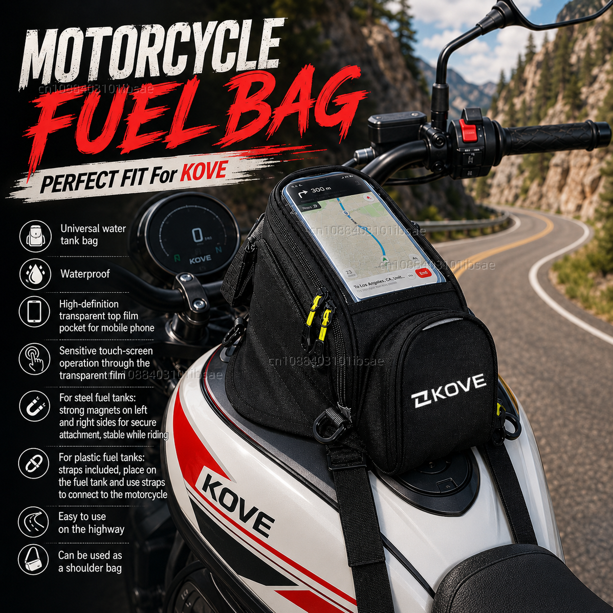 Magnetic Tank Bag - NEW Universal Magnetic Fuel Tank Bag