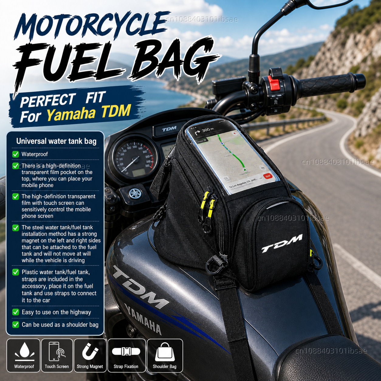 Magnetic Tank Bag - NEW Universal Magnetic Fuel Tank Bag