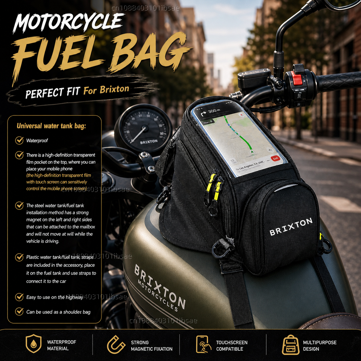 Magnetic Tank Bag - NEW Universal Magnetic Fuel Tank Bag