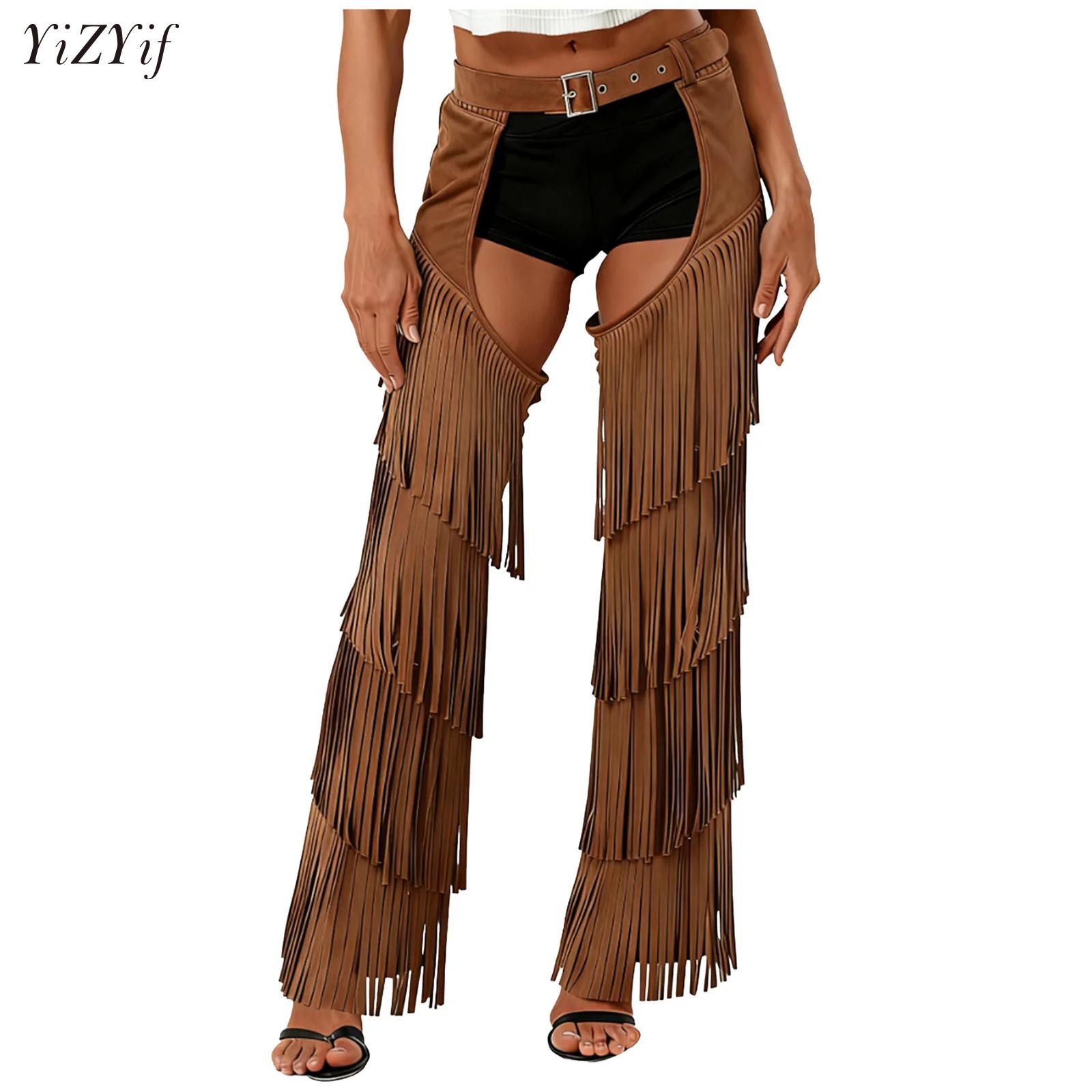 Motorcycle Gear Pants - Womens Mens Western Cowboy Chaps Fuax