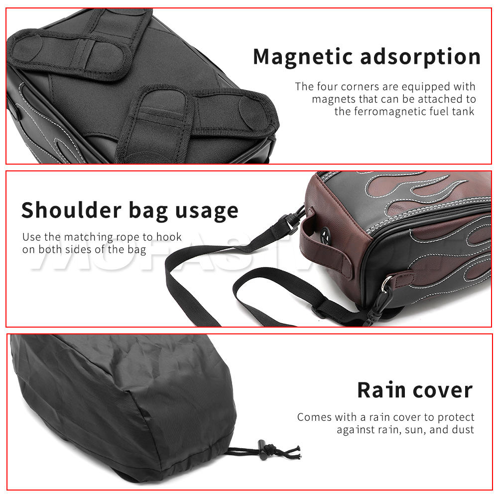 Black Oil Fuel Tank Bag Magnet - Magnetic Tank Bag avis et prix