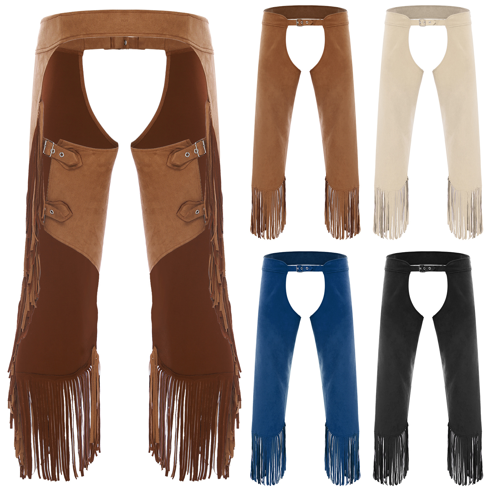 Men Western Cowboy Chaps Adjus - Motorcycle Gear Pants avis et prix