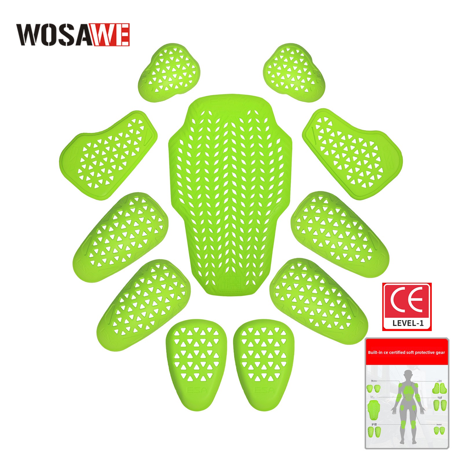 WOSAWE Motorcycle Armor Insert - Motorcycle Gear Levels avis et prix